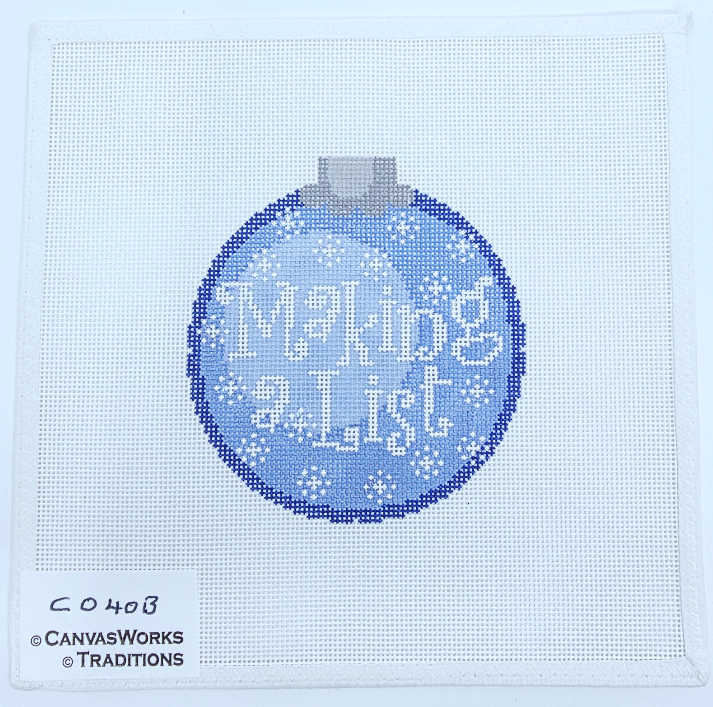 Making a List Ornament Blue