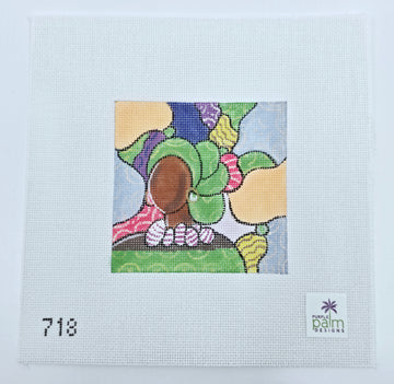 Green Patterned Woman