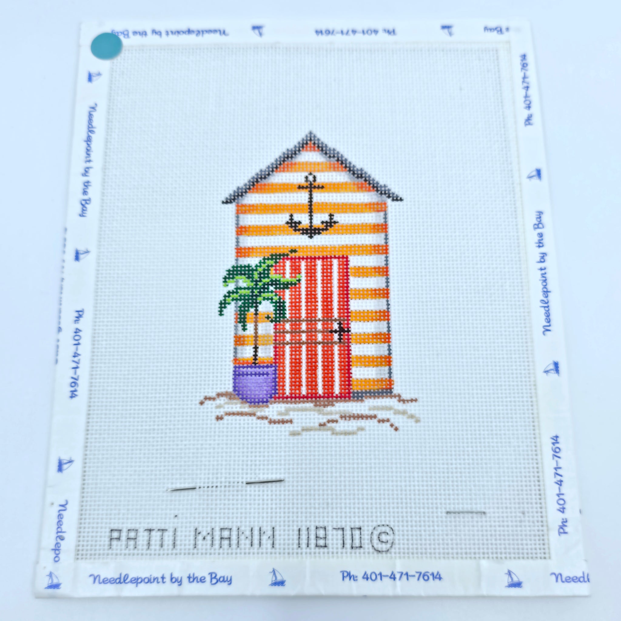 Orange Stripe Beach Cabana