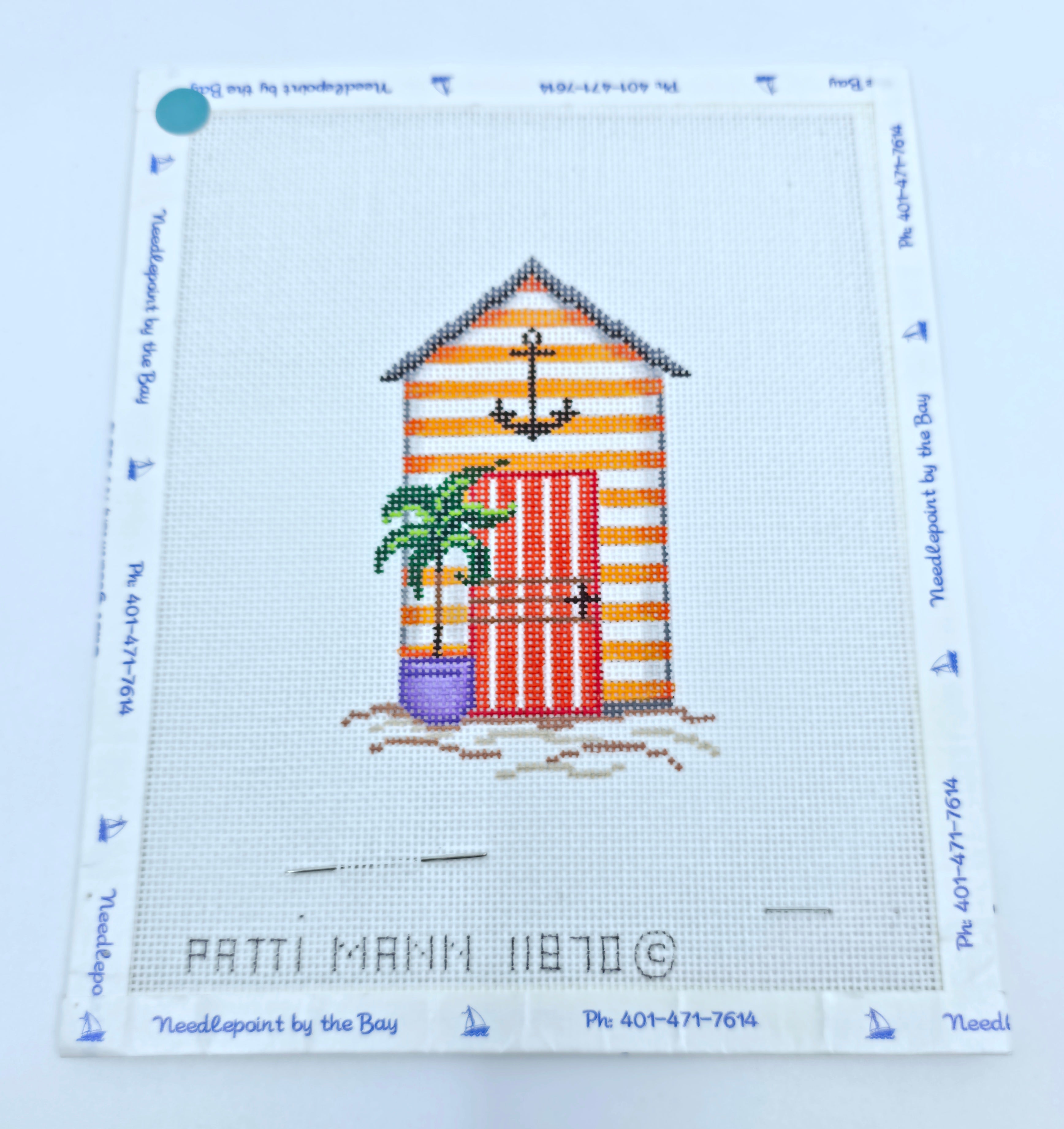 Orange Stripe Beach Cabana