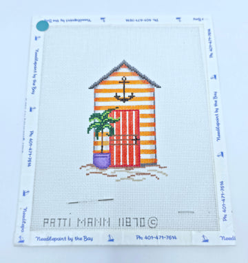 Orange Stripe Beach Cabana